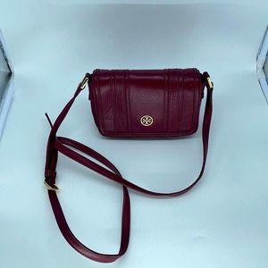 Tory Burch Burgundy leather mini crossbody bag